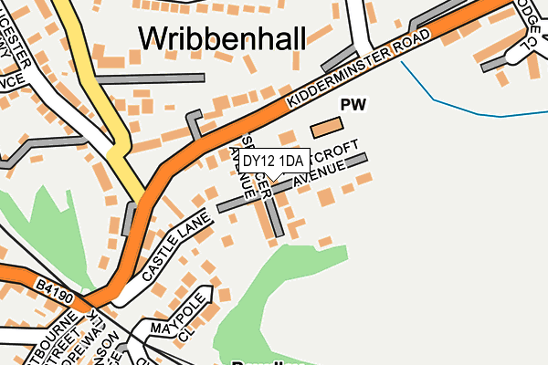 DY12 1DA map - OS OpenMap – Local (Ordnance Survey)