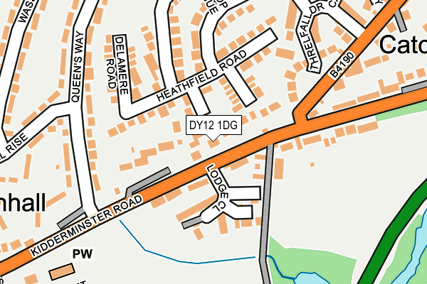 DY12 1DG map - OS OpenMap – Local (Ordnance Survey)