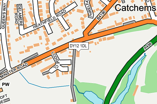 DY12 1DL map - OS OpenMap – Local (Ordnance Survey)