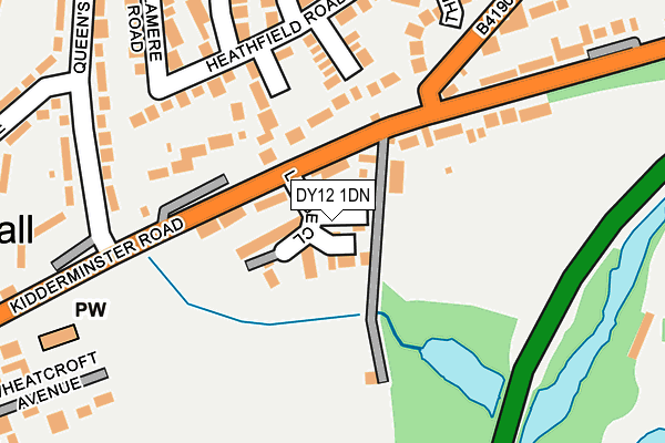 DY12 1DN map - OS OpenMap – Local (Ordnance Survey)