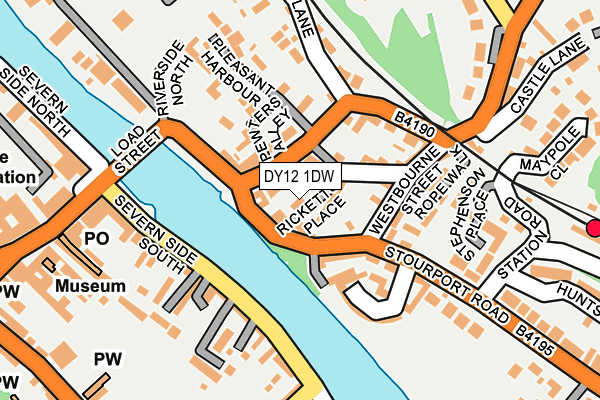 DY12 1DW map - OS OpenMap – Local (Ordnance Survey)