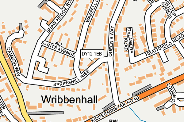 DY12 1EB map - OS OpenMap – Local (Ordnance Survey)