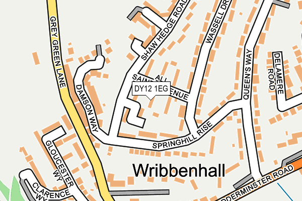 DY12 1EG map - OS OpenMap – Local (Ordnance Survey)