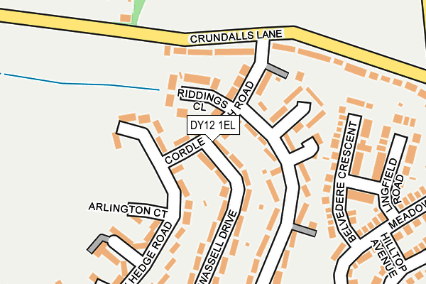 DY12 1EL map - OS OpenMap – Local (Ordnance Survey)