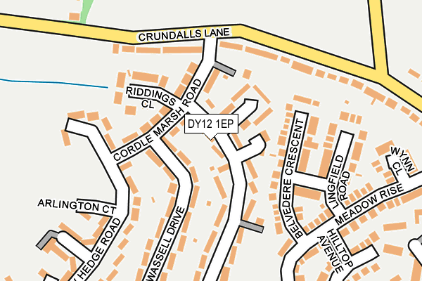 DY12 1EP map - OS OpenMap – Local (Ordnance Survey)