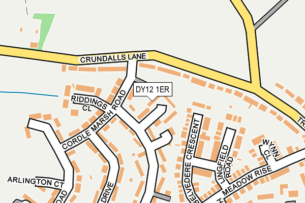 DY12 1ER map - OS OpenMap – Local (Ordnance Survey)