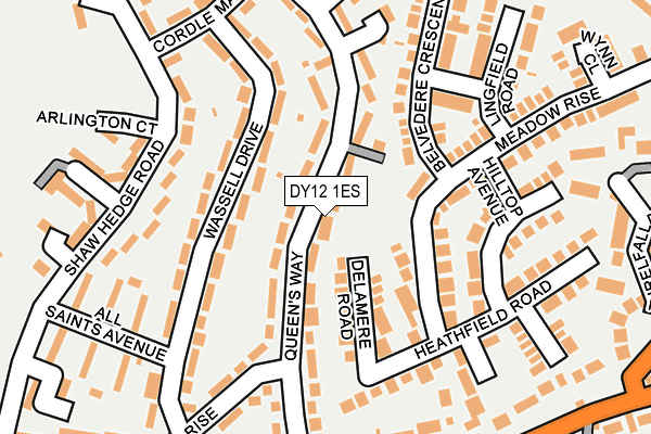 DY12 1ES map - OS OpenMap – Local (Ordnance Survey)