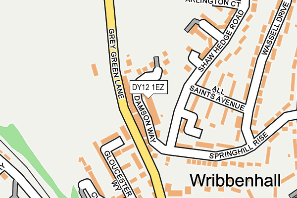 DY12 1EZ map - OS OpenMap – Local (Ordnance Survey)