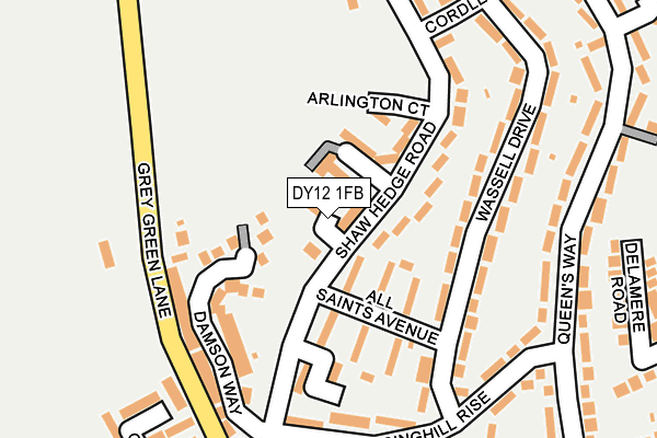 DY12 1FB map - OS OpenMap – Local (Ordnance Survey)