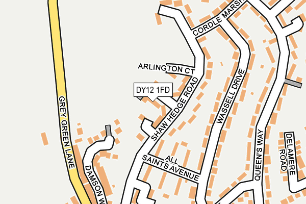 DY12 1FD map - OS OpenMap – Local (Ordnance Survey)