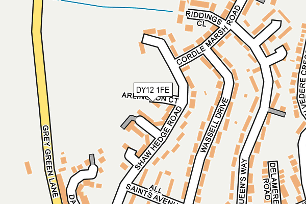 DY12 1FE map - OS OpenMap – Local (Ordnance Survey)