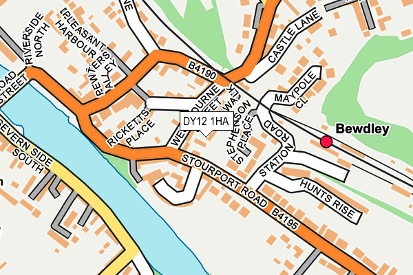DY12 1HA map - OS OpenMap – Local (Ordnance Survey)