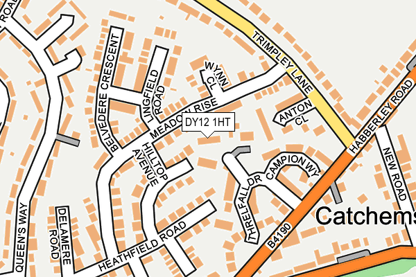 DY12 1HT map - OS OpenMap – Local (Ordnance Survey)