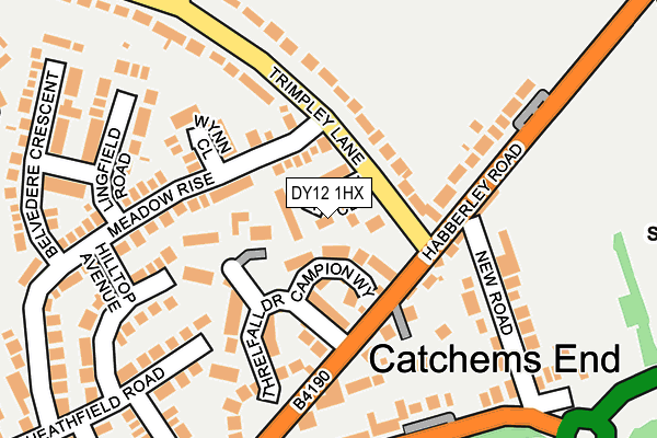 DY12 1HX map - OS OpenMap – Local (Ordnance Survey)