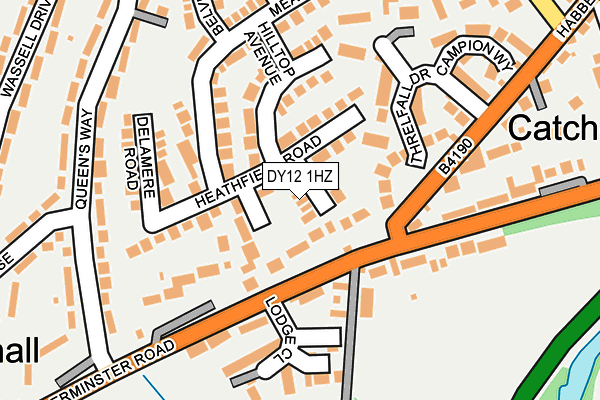 DY12 1HZ map - OS OpenMap – Local (Ordnance Survey)
