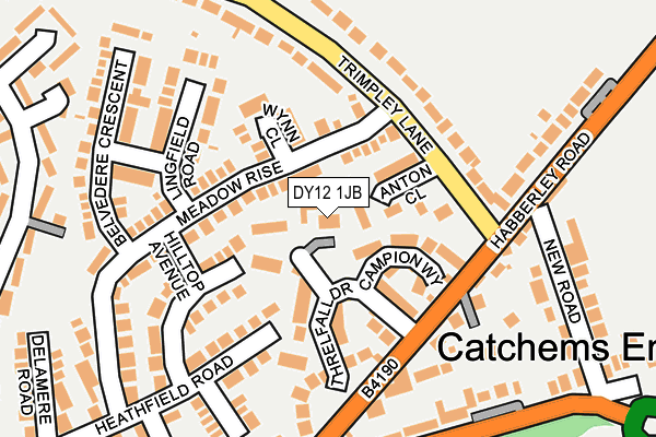 DY12 1JB map - OS OpenMap – Local (Ordnance Survey)