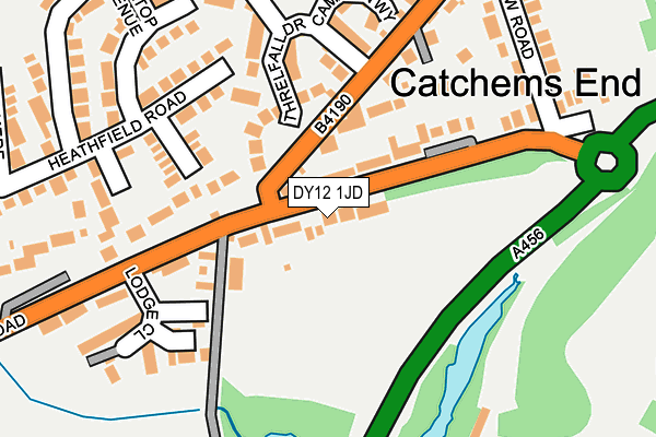 DY12 1JD map - OS OpenMap – Local (Ordnance Survey)