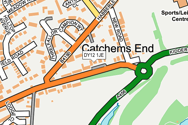 DY12 1JE map - OS OpenMap – Local (Ordnance Survey)