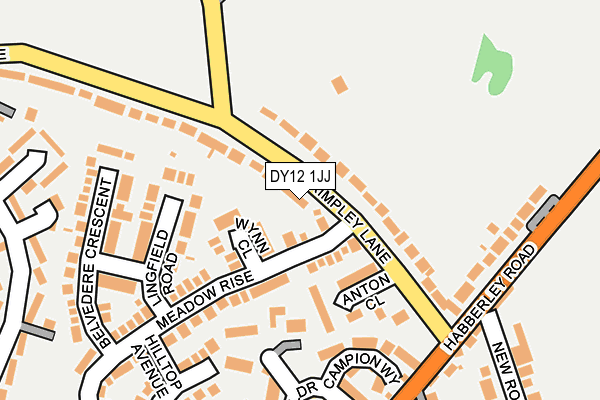 DY12 1JJ map - OS OpenMap – Local (Ordnance Survey)