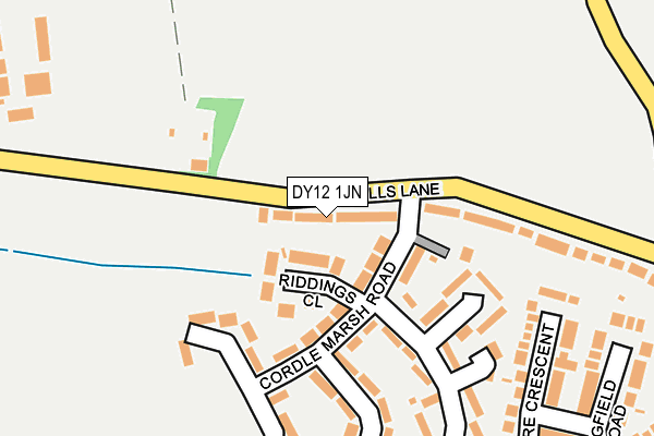 DY12 1JN map - OS OpenMap – Local (Ordnance Survey)