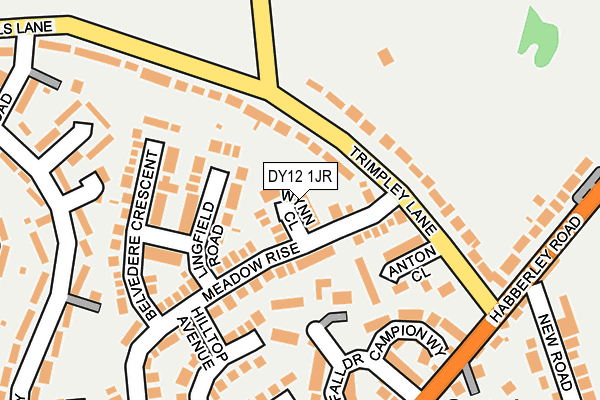 DY12 1JR map - OS OpenMap – Local (Ordnance Survey)