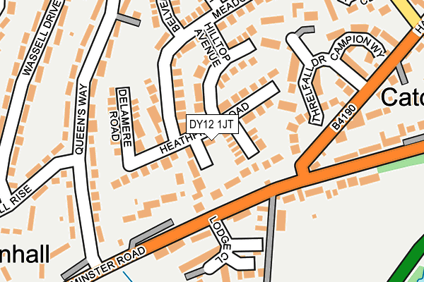 DY12 1JT map - OS OpenMap – Local (Ordnance Survey)