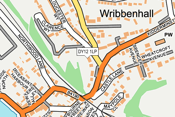 DY12 1LP map - OS OpenMap – Local (Ordnance Survey)