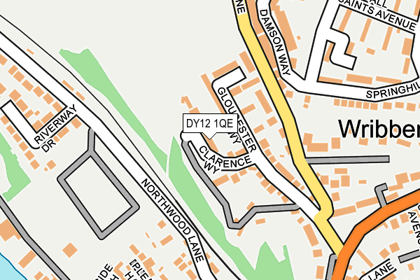 DY12 1QE map - OS OpenMap – Local (Ordnance Survey)