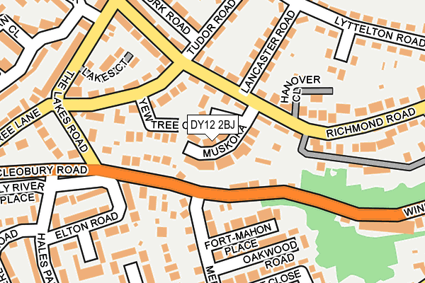 DY12 2BJ map - OS OpenMap – Local (Ordnance Survey)