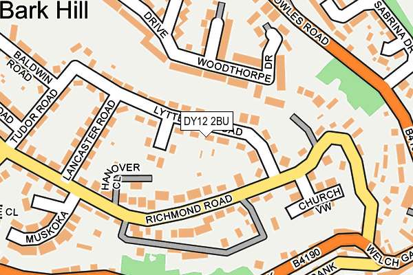 DY12 2BU map - OS OpenMap – Local (Ordnance Survey)