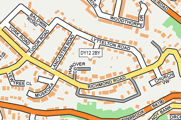 DY12 2BY map - OS OpenMap – Local (Ordnance Survey)