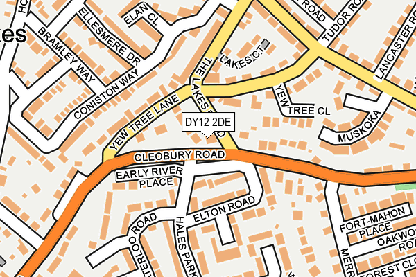 DY12 2DE map - OS OpenMap – Local (Ordnance Survey)