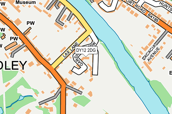 DY12 2DG map - OS OpenMap – Local (Ordnance Survey)