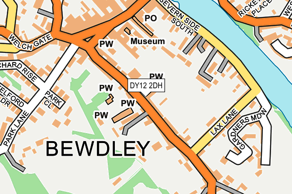 Map of 26 HIGH STREET BEWDLEY MANAGEMENT COMPANY LIMITED at local scale