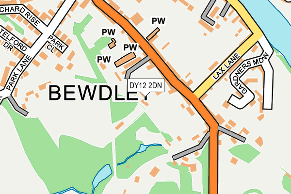 DY12 2DN map - OS OpenMap – Local (Ordnance Survey)