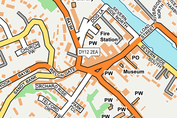 DY12 2EA map - OS OpenMap – Local (Ordnance Survey)
