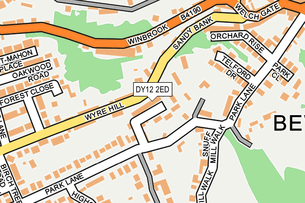 DY12 2ED map - OS OpenMap – Local (Ordnance Survey)