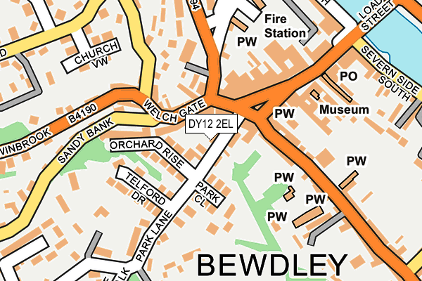 DY12 2EL map - OS OpenMap – Local (Ordnance Survey)