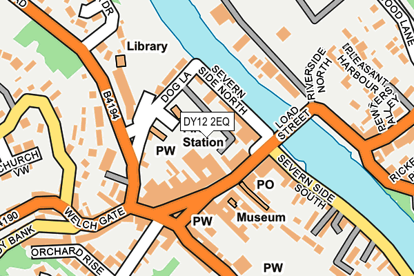 DY12 2EQ map - OS OpenMap – Local (Ordnance Survey)