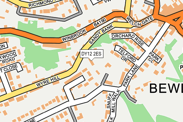 DY12 2ES map - OS OpenMap – Local (Ordnance Survey)