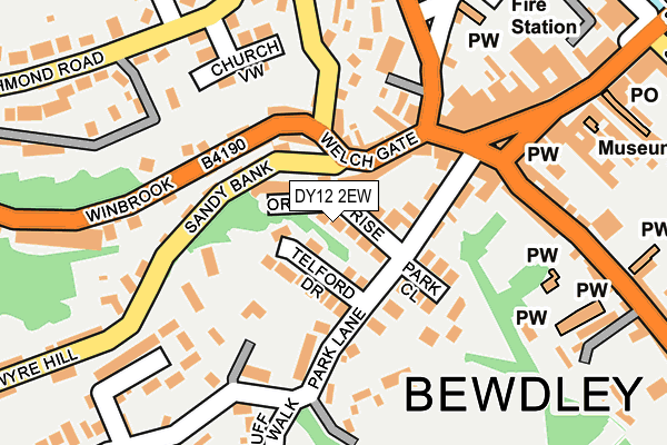 DY12 2EW map - OS OpenMap – Local (Ordnance Survey)