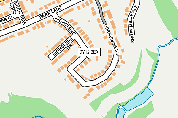 DY12 2EX map - OS OpenMap – Local (Ordnance Survey)