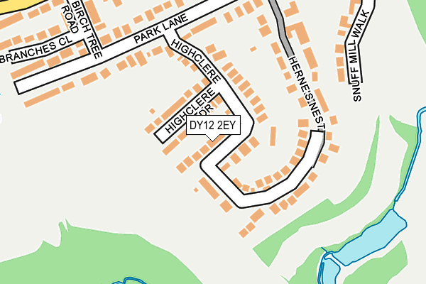 DY12 2EY map - OS OpenMap – Local (Ordnance Survey)