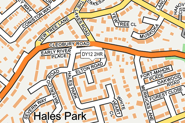 DY12 2HR map - OS OpenMap – Local (Ordnance Survey)