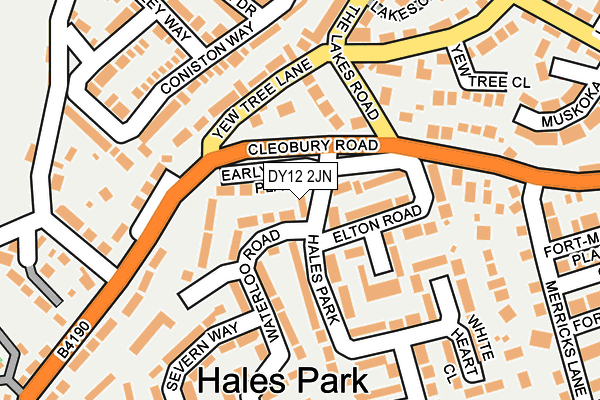 DY12 2JN map - OS OpenMap – Local (Ordnance Survey)