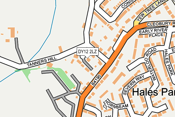 DY12 2LZ map - OS OpenMap – Local (Ordnance Survey)