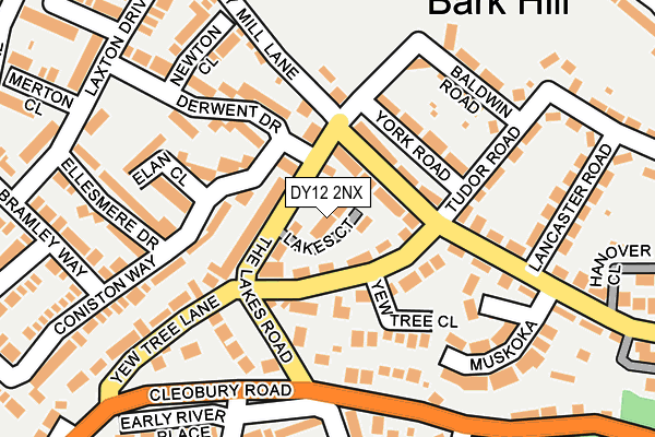 DY12 2NX map - OS OpenMap – Local (Ordnance Survey)