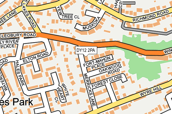 DY12 2PA map - OS OpenMap – Local (Ordnance Survey)