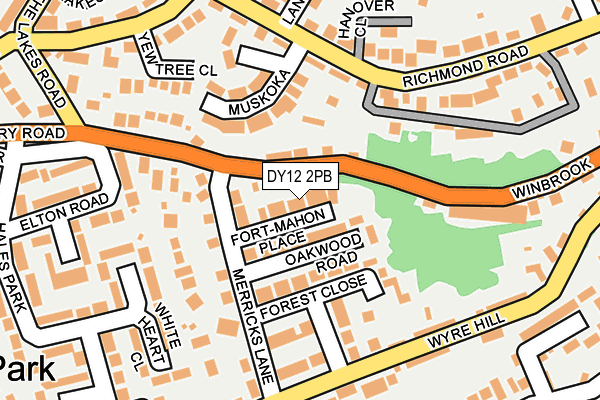 DY12 2PB map - OS OpenMap – Local (Ordnance Survey)