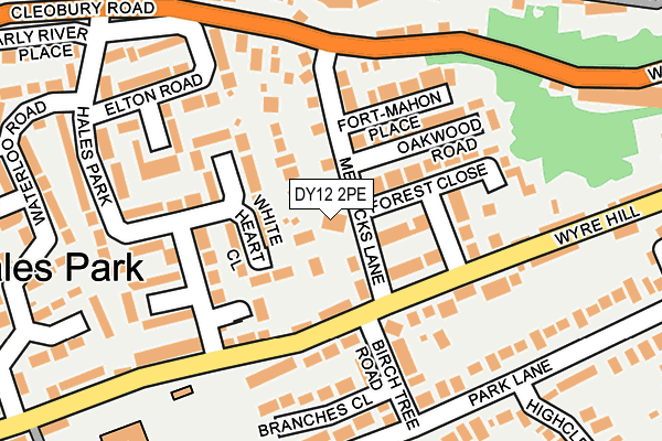 DY12 2PE map - OS OpenMap – Local (Ordnance Survey)